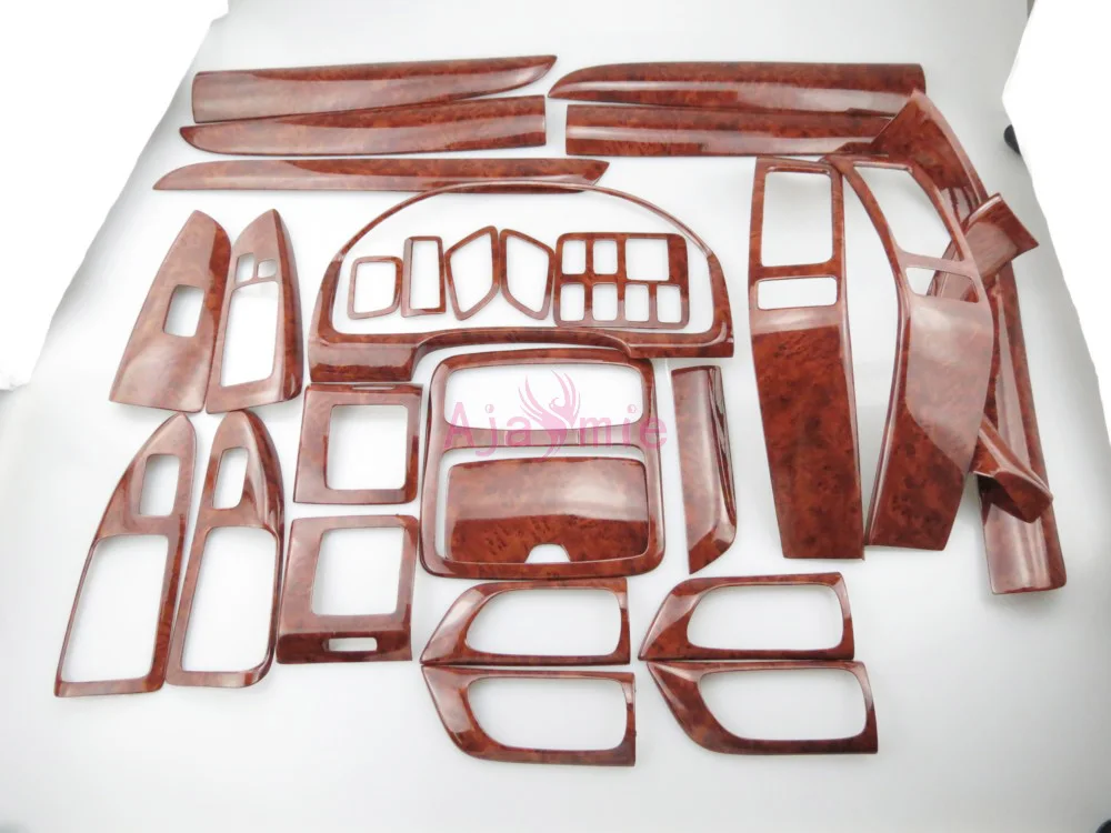

Interior Wood Color Trim Panel Frame Cover Overlay Sticker 2003-2009 Car Styling For Toyota Land Cruiser Prado FJ120 Accessories