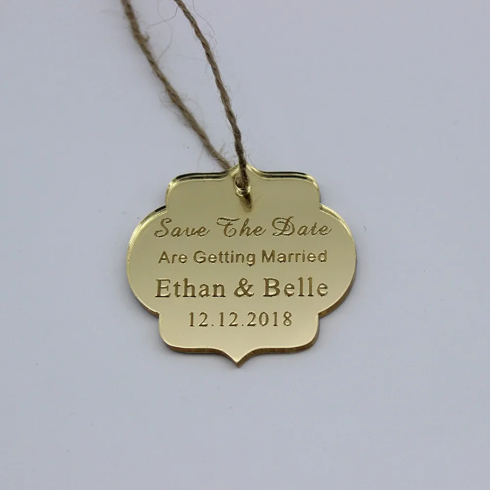 Buy 12pcs Personalized Engraved Custom Mirror Wedding