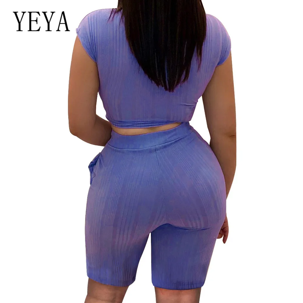 YEYA XXXL 2 Piece Set Casual Fitness Summer Clothes for Women Crop Top and Biker Shorts Sweat Suit Sexy Two Piece Matching Sets YEYA XXXL 2 Piece Set Casual Fitness Summer Clothes for Women Crop Top and Biker Shorts Sweat Suit Sexy Two Piece Matching Sets