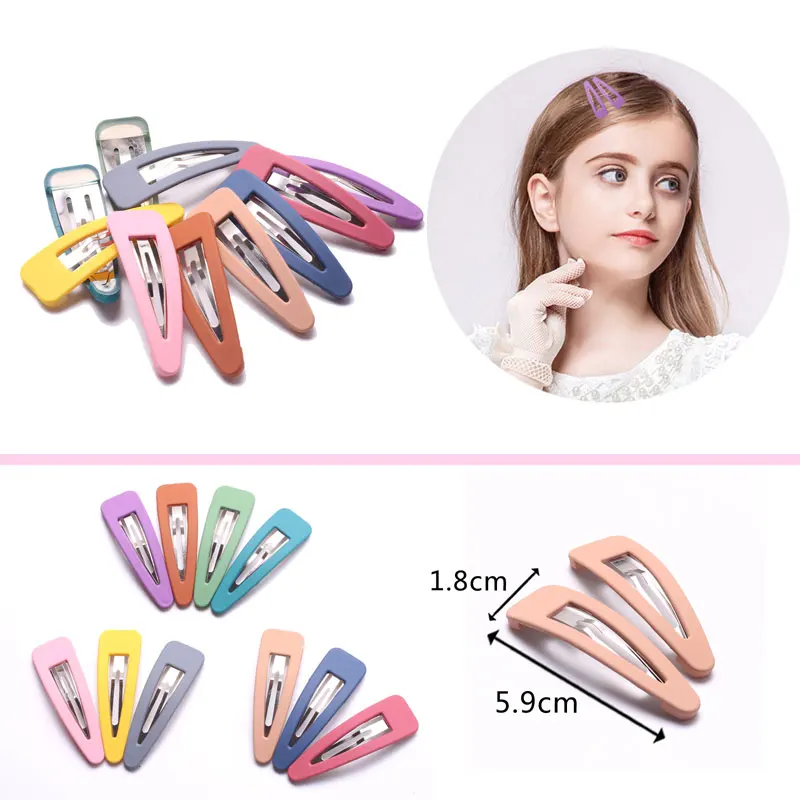 Baby Girls Hair Clips for Hair Styling Cute Matte Snap Clip Pin Children Women Kids Hairpins Metal Triangle Color Barrettes 2pcs Baby Girls Hair Clips for Hair Styling Cute Matte Snap Clip Pin Children Women Kids Hairpins Metal Triangle Color Barrettes 2pcs