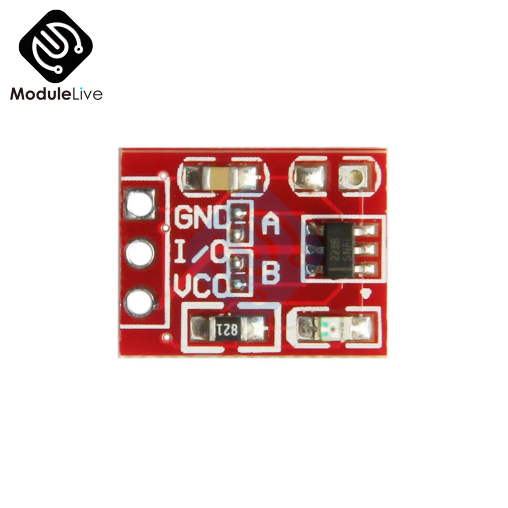 

5Pcs TTP223 Touch Key Switch Module Touch Button Capacitive Switches Self-Locking/No-Locking Capacitive Touch Switches