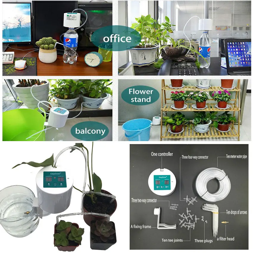 Plant Control Intelligent Garden Automatic Watering Controller Indoor Plants Drip Irrigation Device Water Pump Timer System Plant Control Intelligent Garden Automatic Watering Controller Indoor Plants Drip Irrigation Device Water Pump Timer System