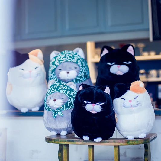 BSTAOFY Dropshipping 30/40CM Kawaii Cat with Moustache Steamed Bread