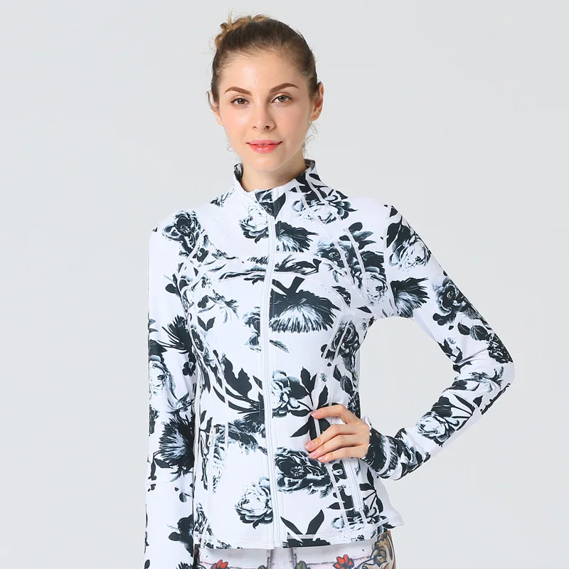 Slim Fit Running Jacket Women Stretchy Sport Long Sleeve Windproof Yoga