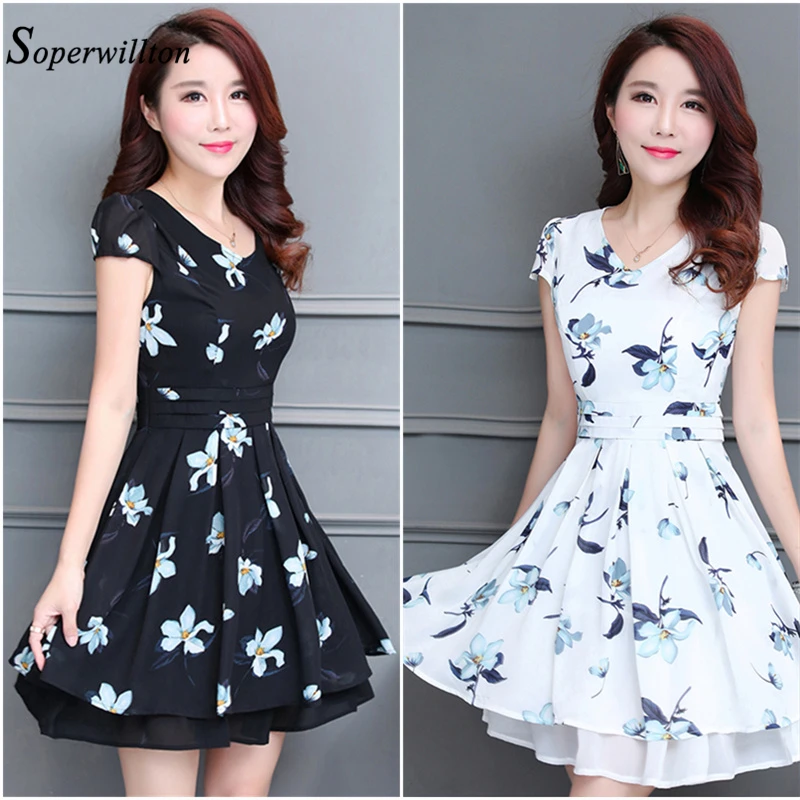 casual chiffon dresses short