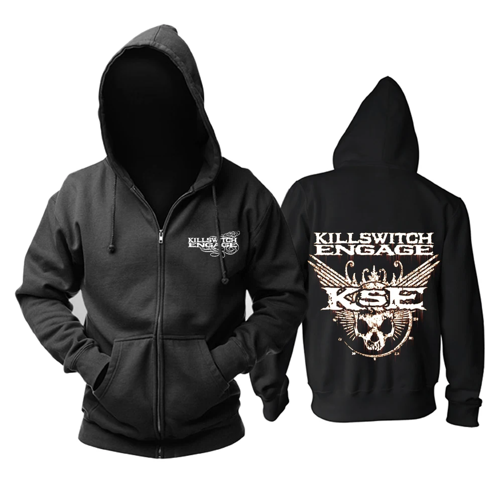 

Bloodhoof Free shipping Killswitch Engage Skull Metal black hoodie new Asian Size