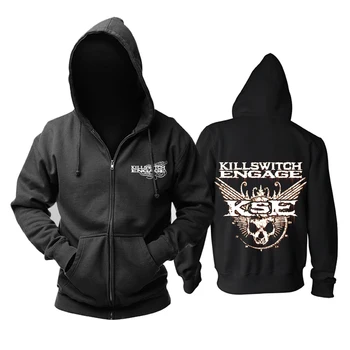

Bloodhoof Killswitch Engage heavy metal band cotton zipper hoodie Asian Size