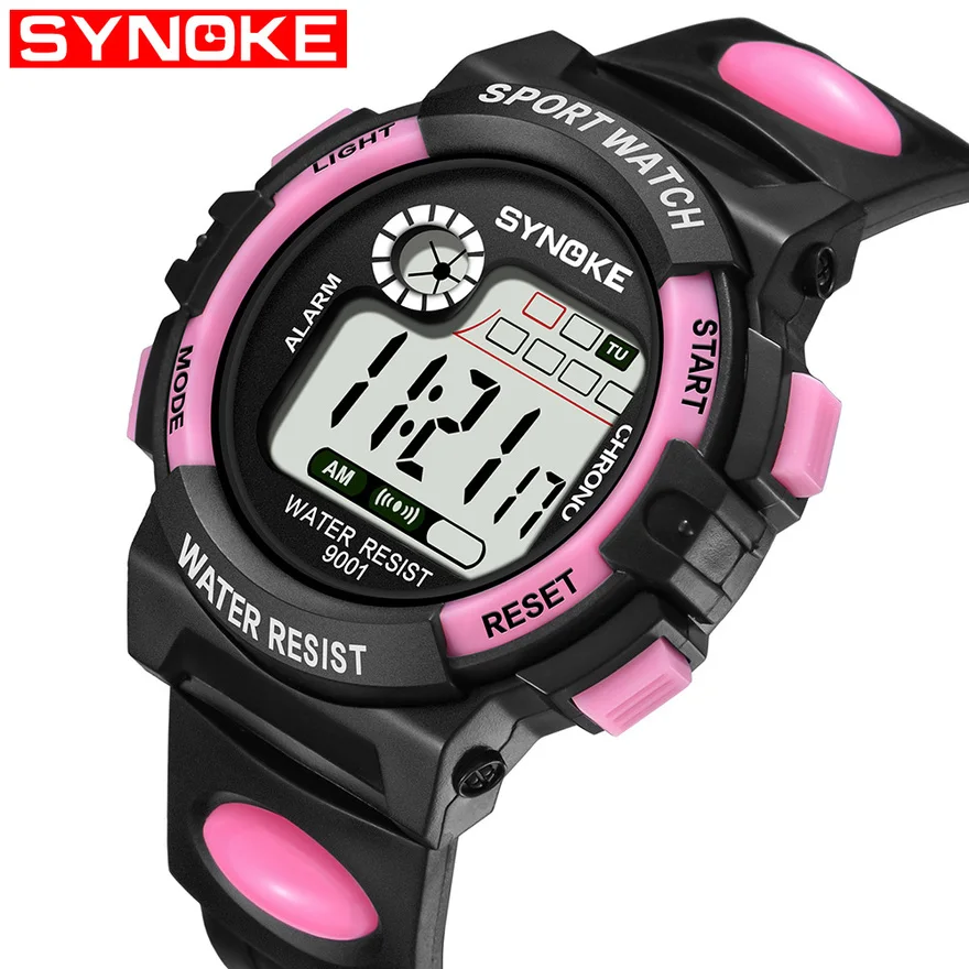 SYNOKE Sport студент дети часы мальчики девочки G Style шок LED цифровые электронные