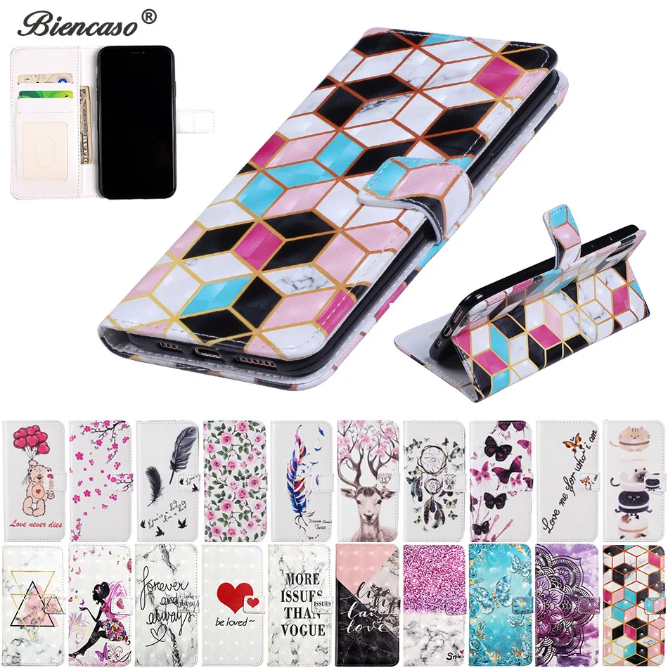 Flower PU Leather Case For iPhone 8 7 Plus 6 6S Plus 5 5S SE Wallet Bag For iPhone XS Max XR X Card Slot Phone Back Cover B146