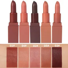 1 предмет 5 цветов Губная помада Макияж важно Сексуальная длительный шелковистой искушение Губная помада питательный Красота Средства ухода за губами Макияж косметический
