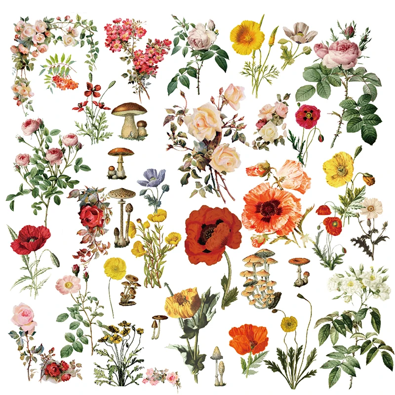 

KLJUYP 40pcs Flowers Colorful Litmus Paper Die Cuts for Scrapbooking Happy Planner/Card Making/Journaling Project 003