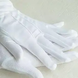 1 пара белые спандекс перчатки из лайкры полный палец руки протектор для мужчин и женщин официанты/водители/Ювелирные изделия/рабочие