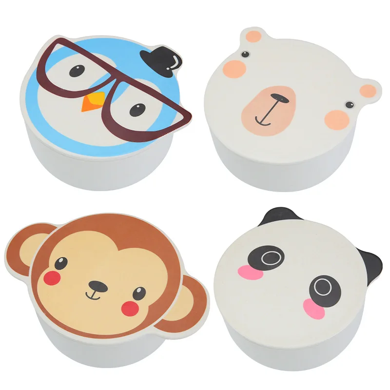 Children's bowl bamboo fiber tableware cartoon animal bowl kindergarten kids training bowl Children's bowl bamboo fiber tableware cartoon animal bowl kindergarten kids training bowl