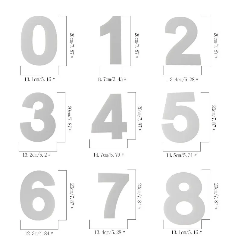 Объемные цифры из картона своими руками схемы