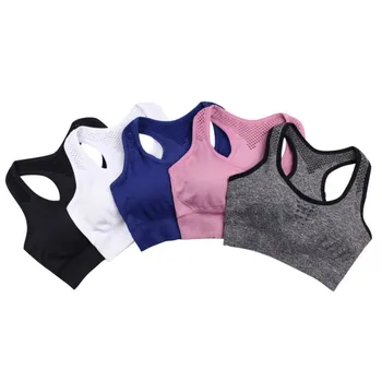 

Shockproof Fitness Bra Women Hollow out Push Up Top Vest Female Workout Breathable Bra Padded High Stretch Brand Underwear X3