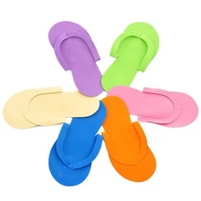 12 пара/лот мягких ногтей одноразовые Шлёпанцы для женщин шлепанцы пены Педикюр ног спас сепараторы Гвозди Книги по искусству Красота тапочки разные цвета