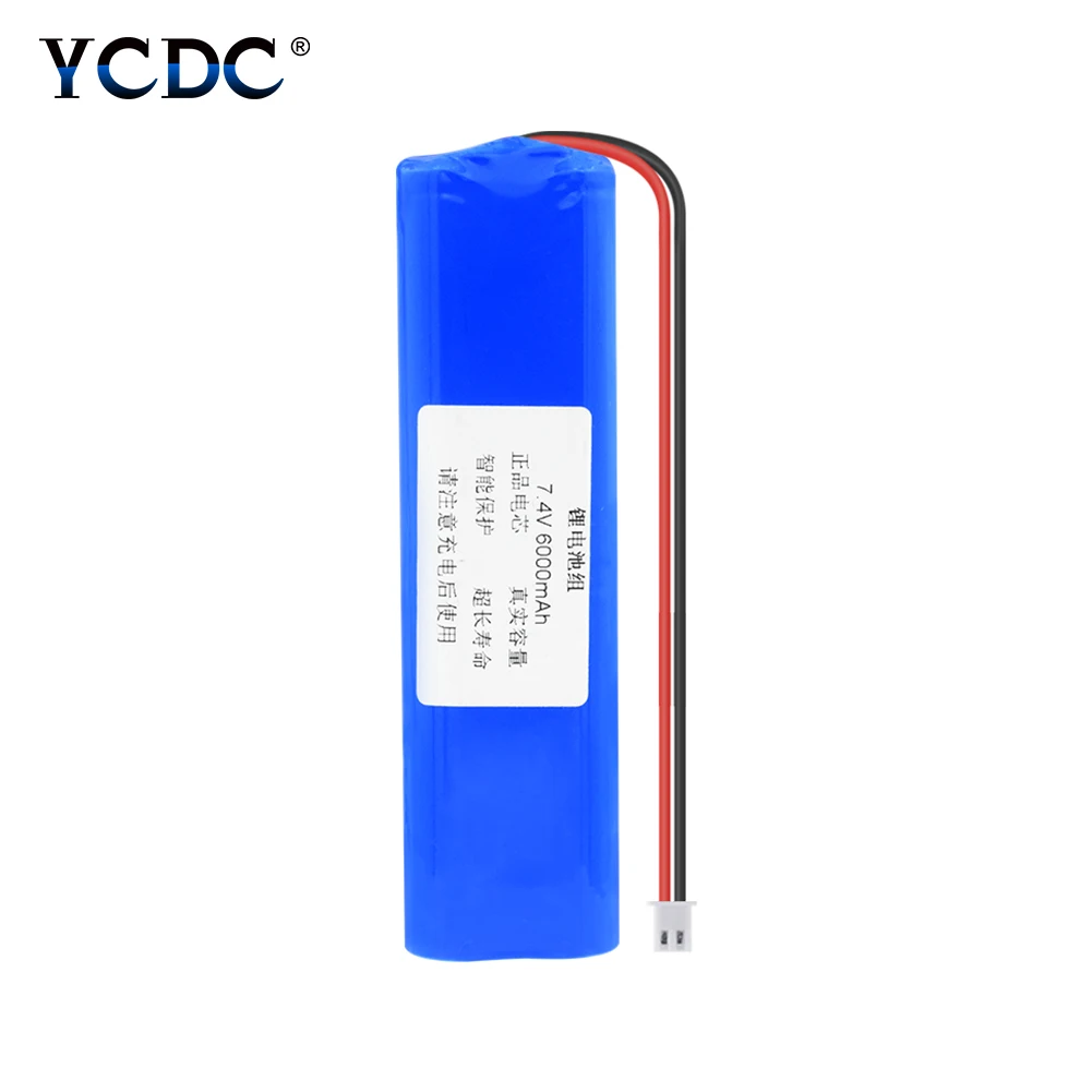 YCDC 6000mAh 18650 7,4 V литий-ионные литиевые батареи DIY перезаряжаемый громкоговоритель 18650 аккумуляторные батареи для велосипеда светильник CCTV камера