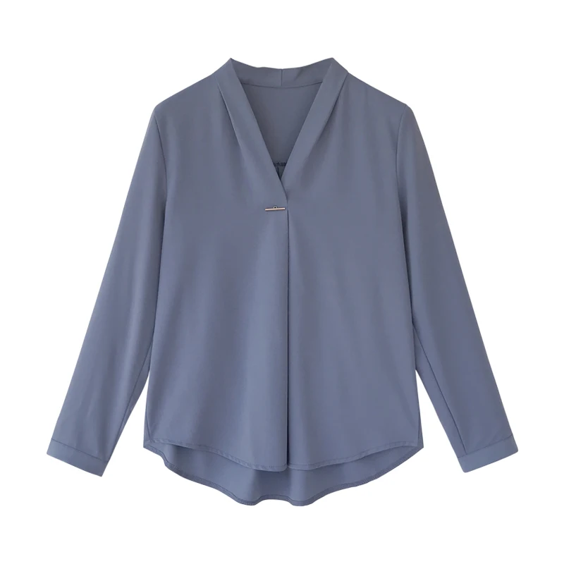 Женская шифоновая блузка рубашка с длинным рукавом Женские рубашки модные женские топы и блузки 3XL 4XL плюс женские размер топы 1681 50