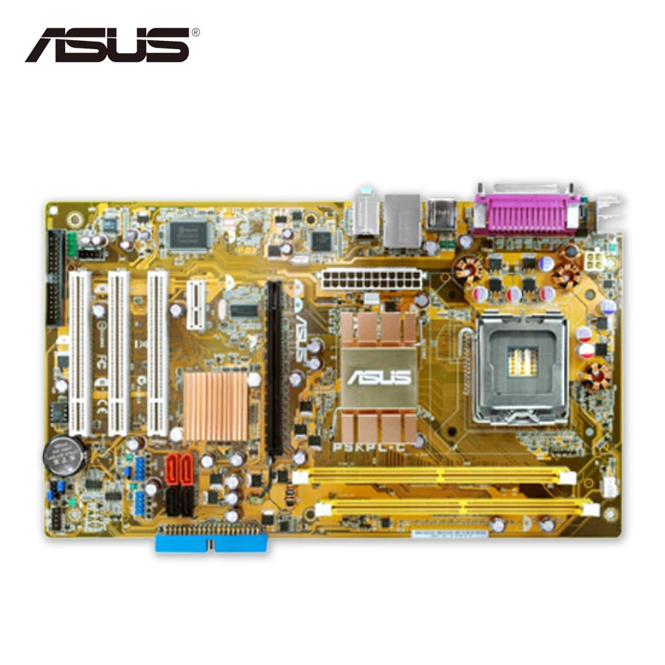 Asus P5KPL-C Original Used Desktop Motherboard G31 Socket LGA 775 DDR2 4G SATA2 USB2.0 ATX asus p5kpl epu original used desktop motherboard p5kpl g31 socket lga 775 ddr2 atx on sale