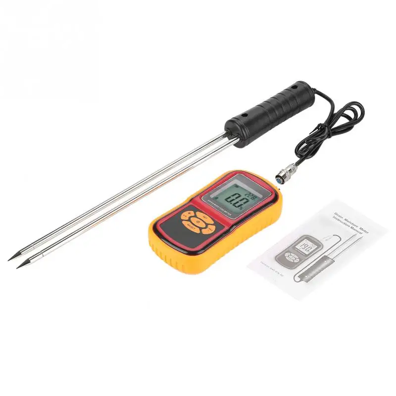 

GM640 Portable Moisture Meter Digital LCD Moisture Meter Grain Moisture Temperature Meter for Wheat Rice Corn Bean