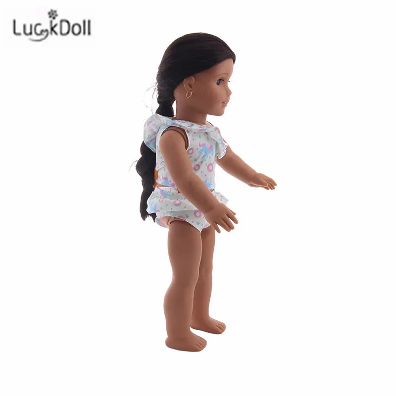 LUCKDOLL Купальник Модный костюм подходит 18 дюймов Американский 43 см Кукла одежда аксессуары, игрушки для девочек, поколение, подарок на день рождения