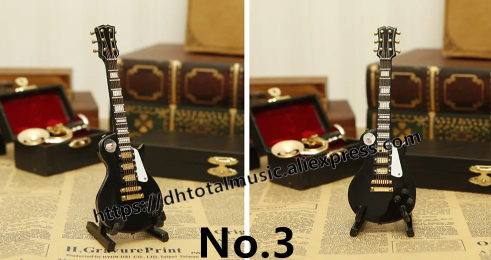 Мини-гитара Миниатюрная модель Электрогитара электрическая бас-модель миниатюрная деревянная мини-музыкальный инструмент коллекция моделей