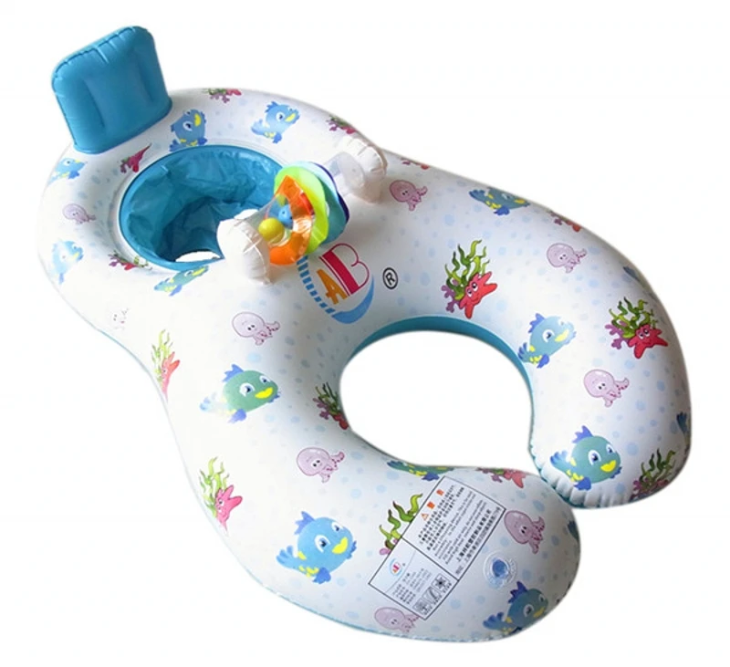 

Yellow/ Blue Color PVC Kids Chest Floating Ring Baby Swimming 1-5 years Child And Mother Swimming Circle Double Swimming Rings