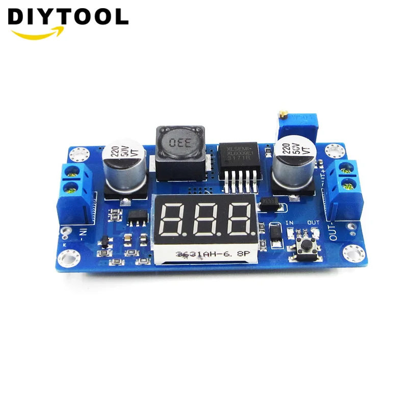 

DC-DC XL6009 Digital Boost Step Up Power Supply Module Adjustable 4.5-32V to 5-52V Step-up Voltage Regulator With LED Voltmeter