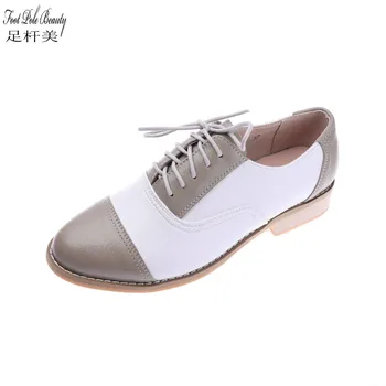 

New Fashion Flat Shoes Ladies Genuine Leather Oxford Shoes For Women Flats Moccasins Sapatos Femininos Sapatilhas Zapatos Mujer