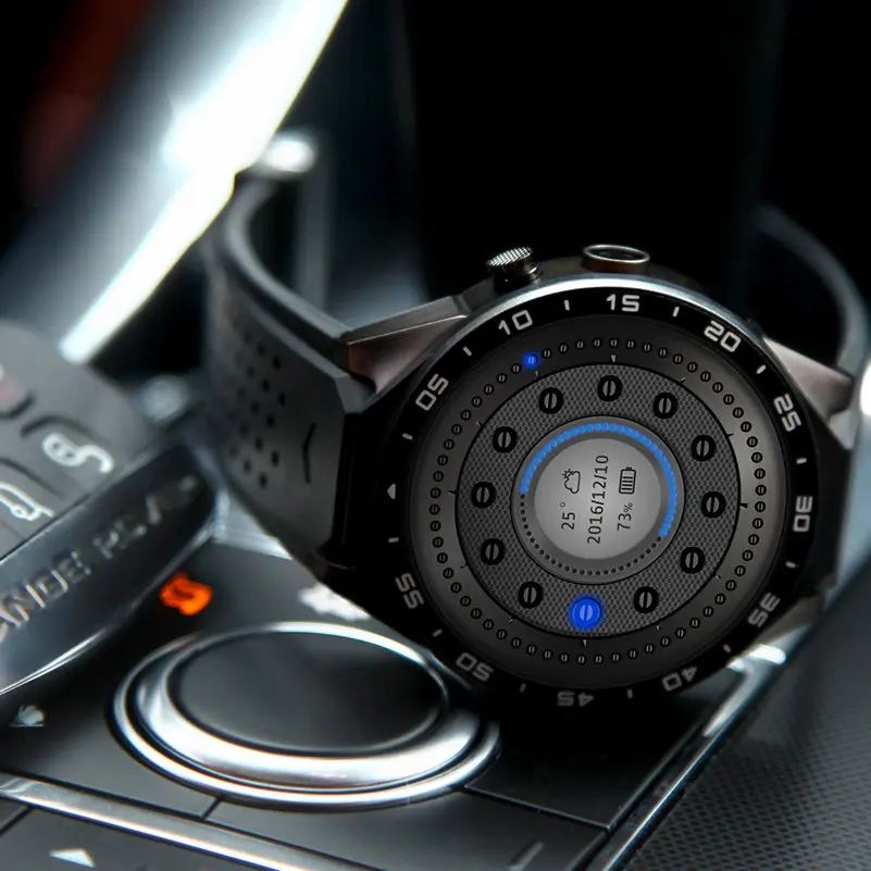  KW88 Smart Watch Phone Android 5.1 Quad Core MTK6580 512MB RAM 4GB ROM Support Heart Rate 3G Wifi G