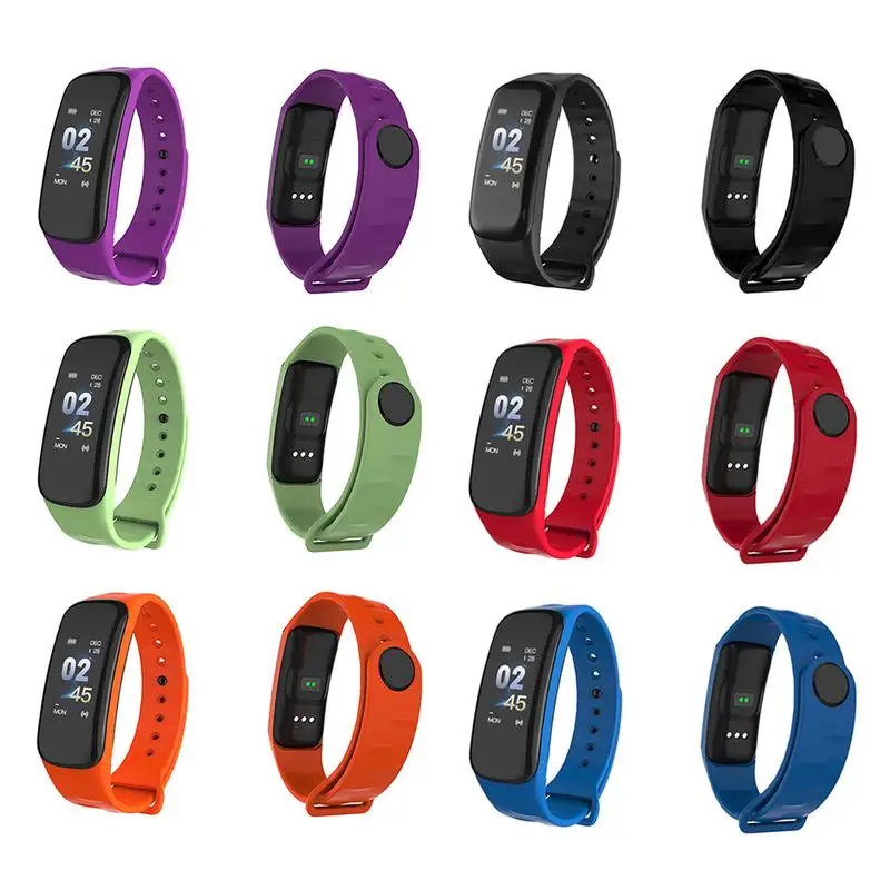 

Smart Bluetooth Bracelet Blood Pressure Monitor Heart Rate Monitor Fitness Watch Countdown Stopwatch Clock With Running Mode