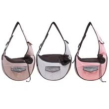 Переносная сумка для домашних животных, складная сумка-переноска для щенков, одобренная для домашних животных, сумка без рук с карманами, мягкий удобный ремень для плеча