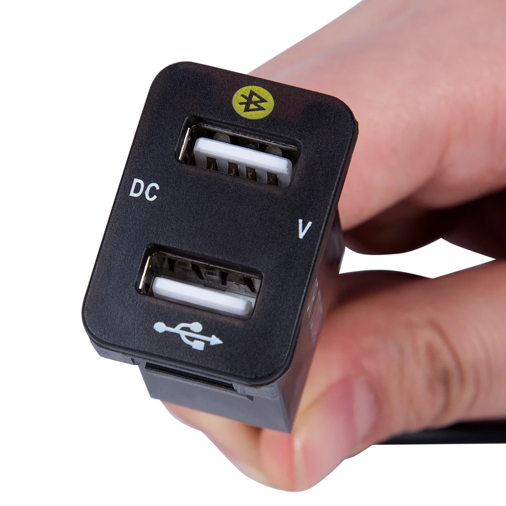 DC 12-24 В Авто прикуриватель 3.1A двойной Переходник USB для зарядки в машине для iOS/Android с Bluetooth дисплей напряжения для Toyota