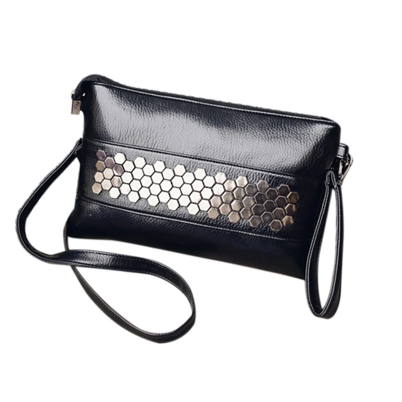 

FGGS new fashion casual women PU leather rivet pack envelope package evening clutch shopping bag ladies shoulder bags