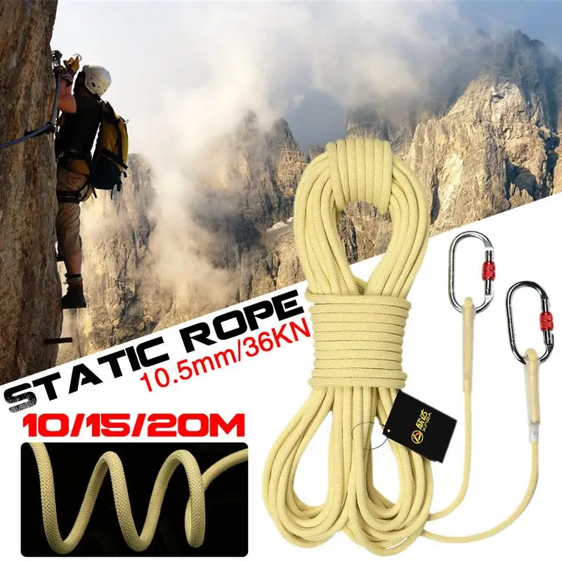 Outdoor Safety Rope Cable Drop Diameter Fire Prevention Equipment Kevlar Wear-Resistant Rock Climbing Rappelling Static Climbing