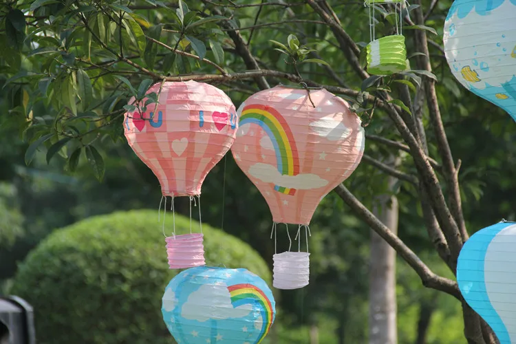 1" 12" 1" 16" Белый Радужный воздушный шар бумажный фонарь Lampion Babyshower день рождения вечеринка Свадьба товары для украшения дома