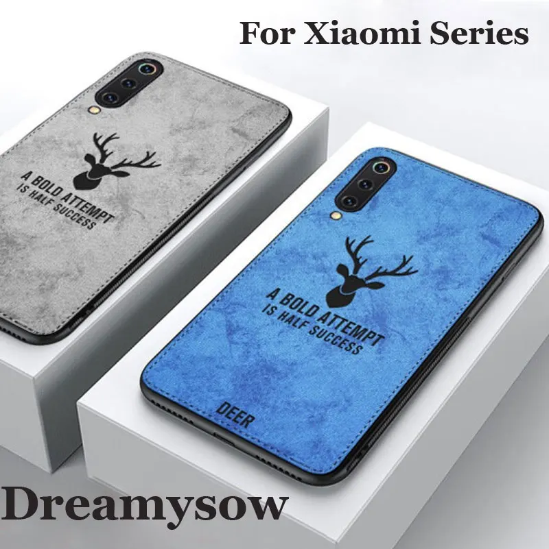 

Cloth TPU case For Xiaomi Redmi 7 Note 7 6 5 Pro Luxury shell Mi9 Mi9SE Pocophone F1 Silicone Edge fabric Soft Back Cover Case