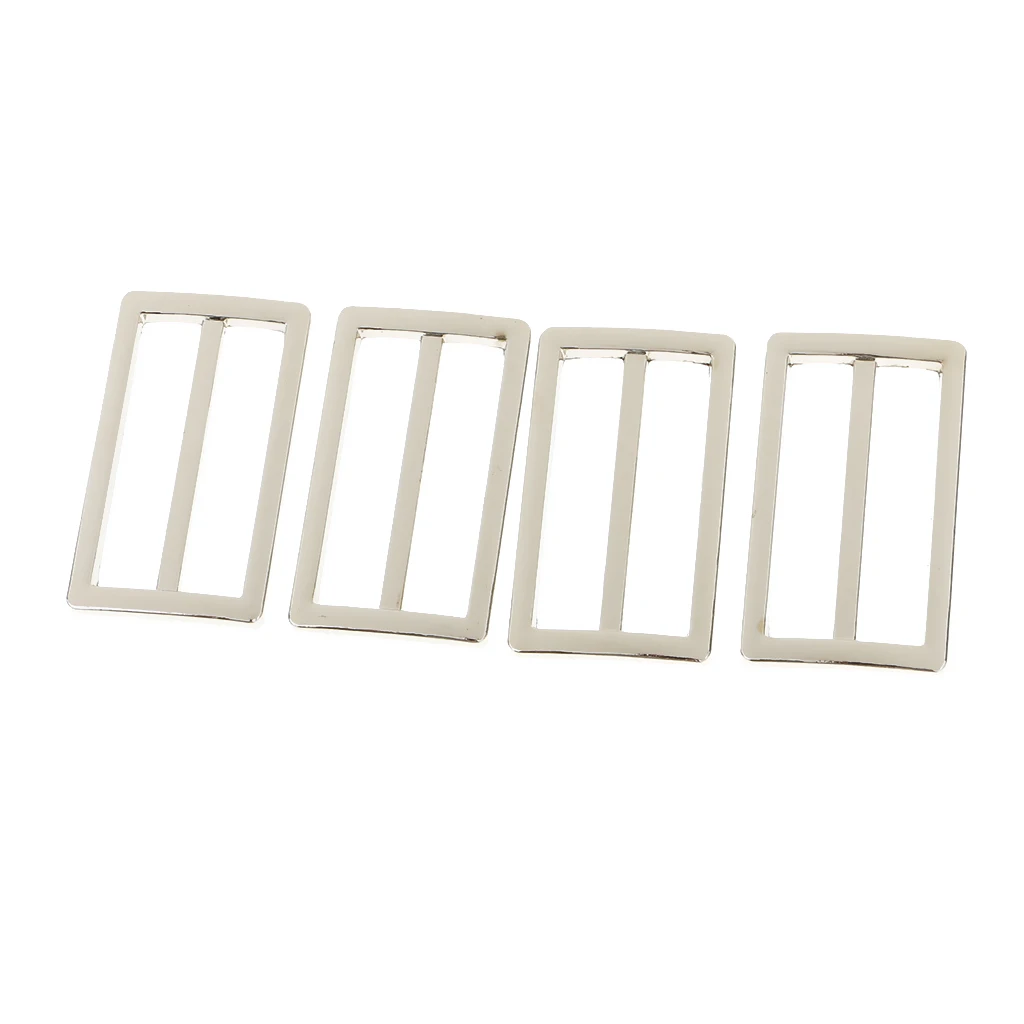 4Pcs Metal Tri Glide Slide Buckles Backpack Straps Adjuster Buckles 38mm Webbing Slider