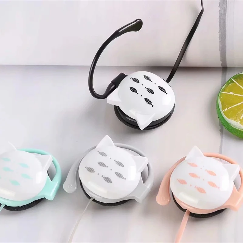 

Lovely Cat Earphone 3.5mm Colorful Music Stereo Wired Headphones With Mic Music Earbuds For Mobile Phone Girl Kids Gift