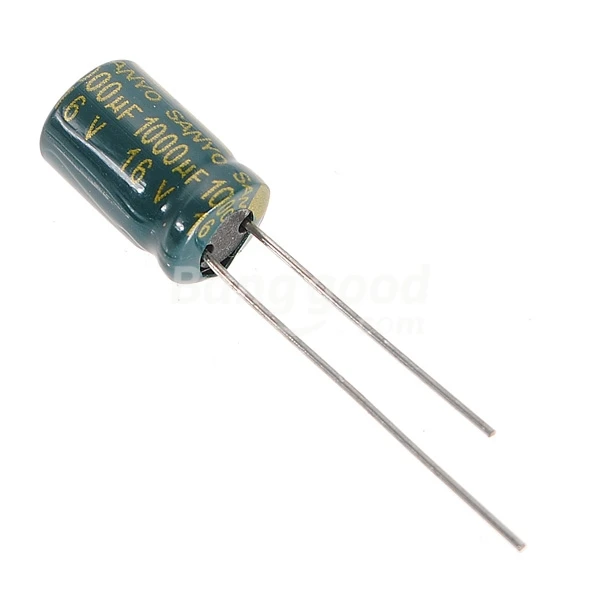 Leonaboy 1PC 1000uF 16V 105C Radial Electrolytic Capacitor Component Aluminum | Электронные компоненты и