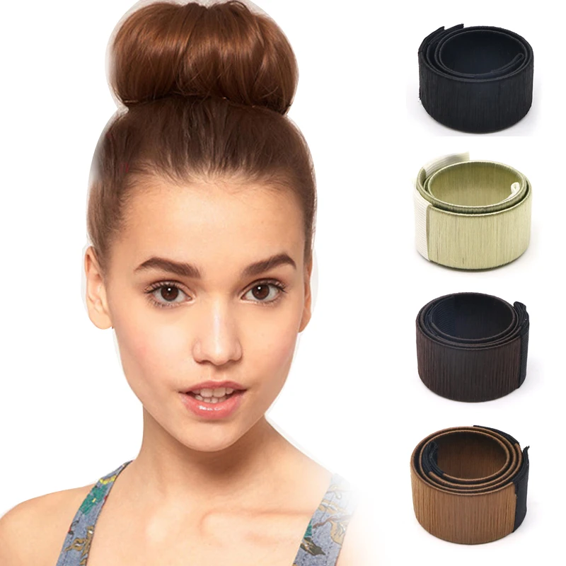 3pcs Synthetic Wig Donut Headband Hairband Ball French Disk Hair