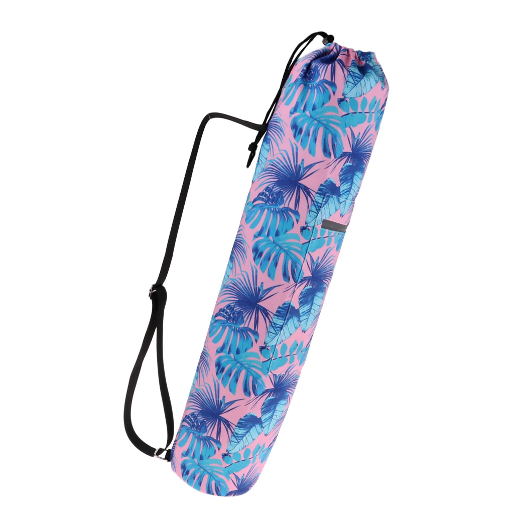 Yoga Pilates Mat Bag Carrier Exercise Workout Pad Drawstring Bag Backpack Sports Knapsack Fitness Dance Gymnastics Mat Case
