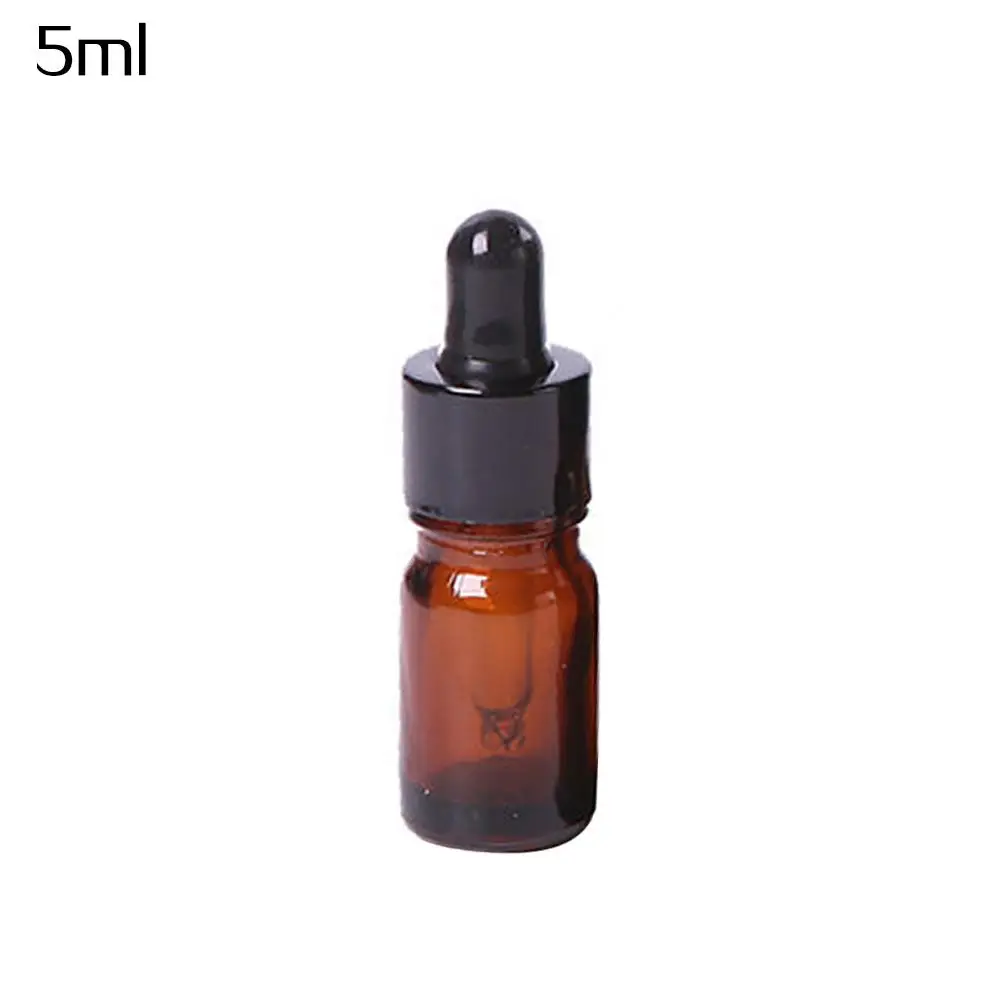 

5ml-100ml Mini Amber Glass Liquid Reagent Pipette Bottle Eye Dropper Empty Hot