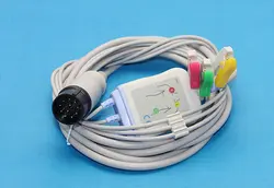 Кабель Nihon Kohden ЭКГ 3 приводит IEC Grabber для Cardiolife Bifasic дефибриллятор, Comaptible BC-753V, 11 контакты