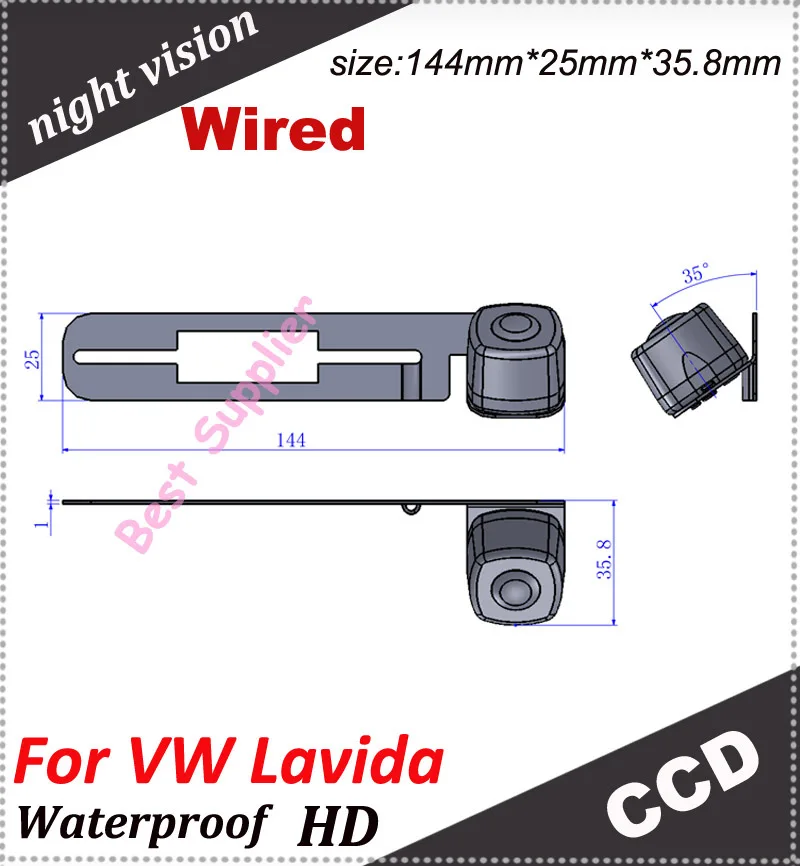

Top Quality CCD car rearview camera for VW Lavida night vision waterproof resersing camera