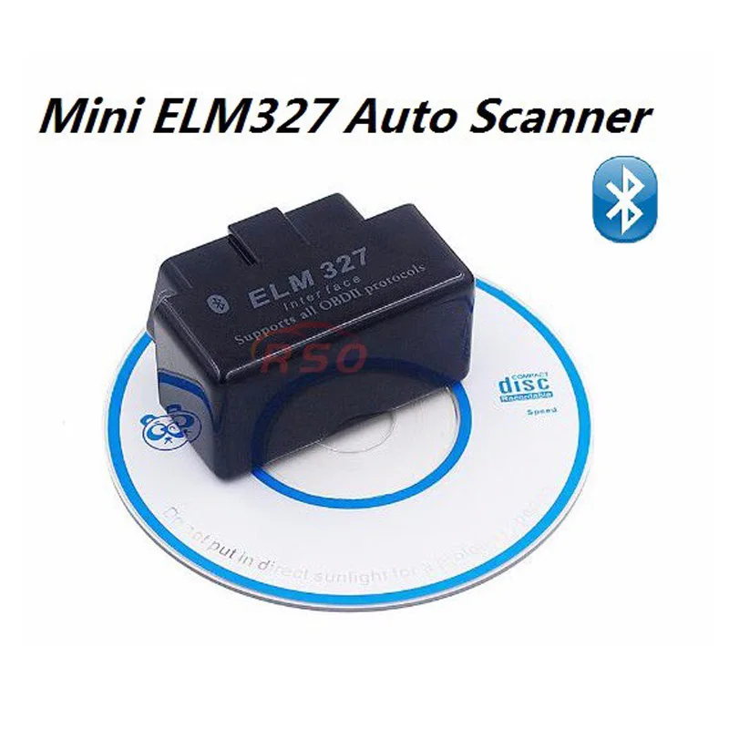 Мини ELM327 Bluetooth ELM 327 Автомобильная диагностика obd-ii инструмент OBD2 читатель кода сканер для Android elm327 Горячая распродажа - Цвет: V2.1 ELM327 black