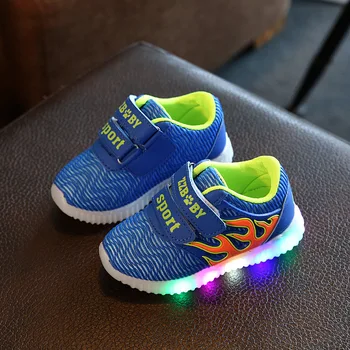 

Children's Spring Autumn 2018 LED light shoes girls boy casual shoes shoes sports shoes fashion glowing sneakers for kids 21-31