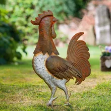 Садовые животные кованого железа ретро петух садовые украшения садовые продукты садовые статуэтки Oranments