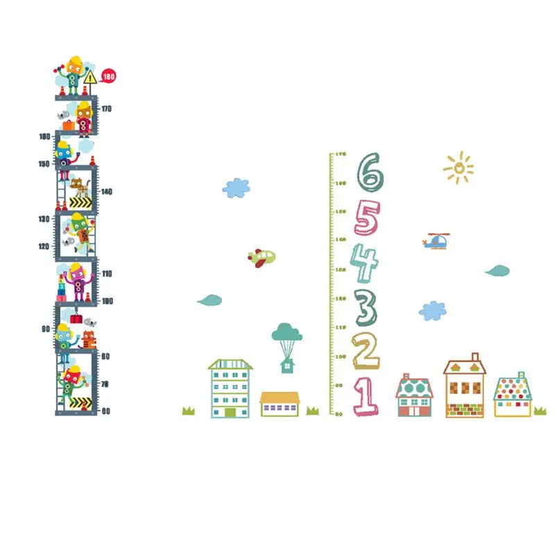 DIY Number Cartoon Height Measurement Wall Stickers Rulers