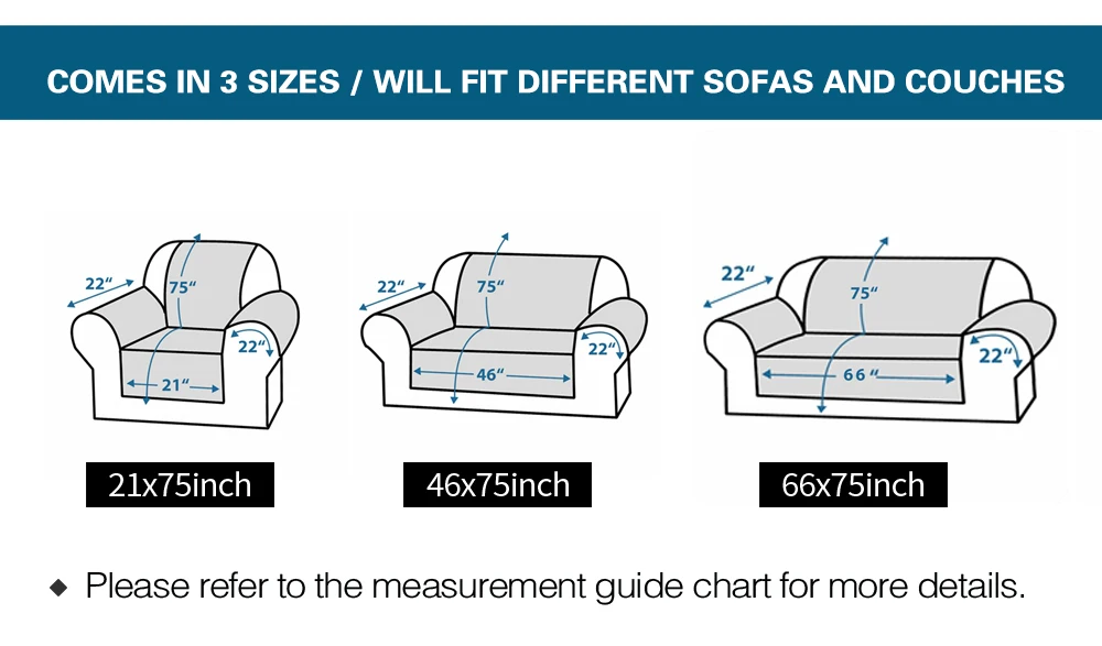 Sofa Slipcover Size Chart